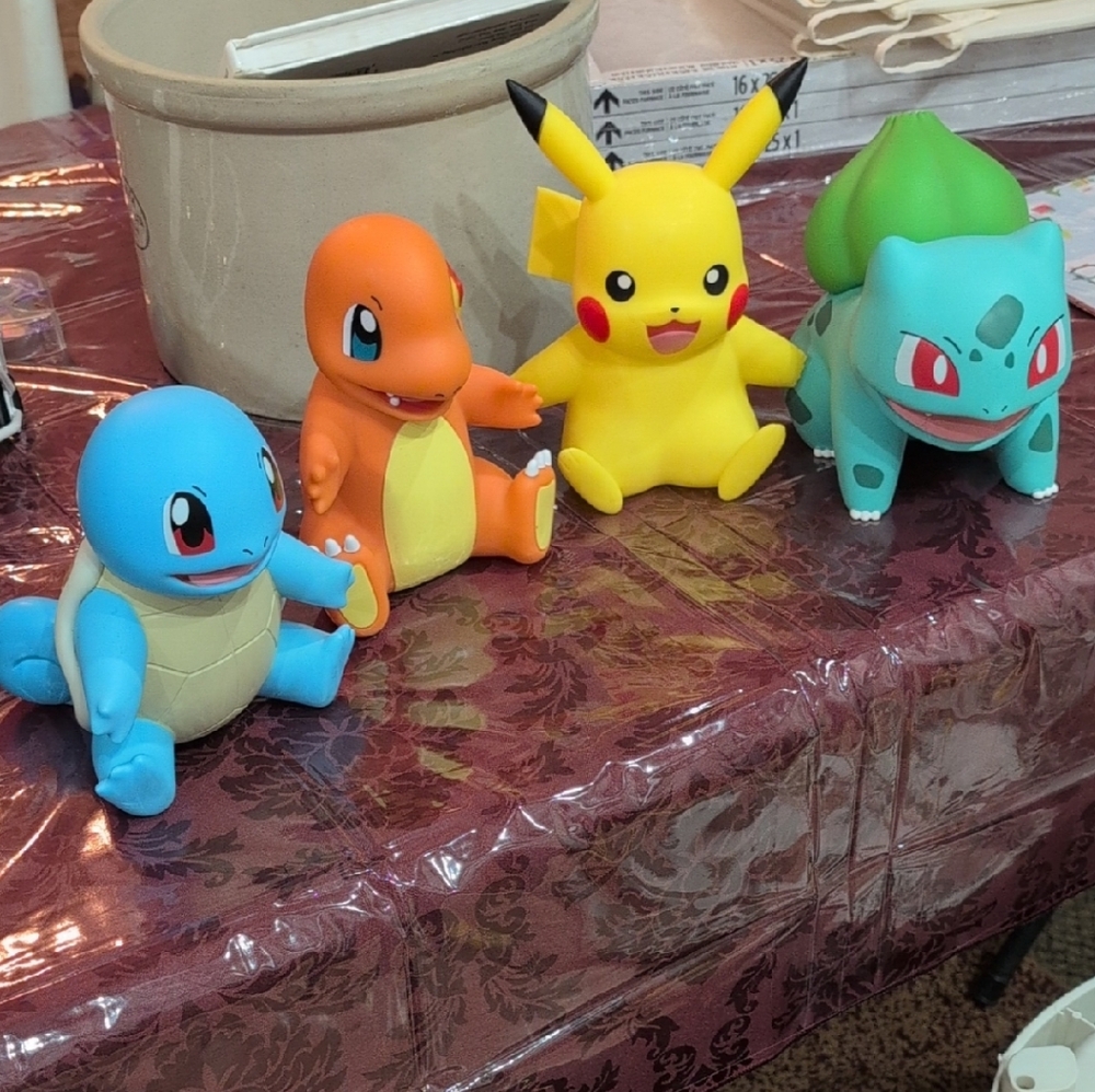 Pokemon Action Figure Set - Yellow, Orange, Blue, Green